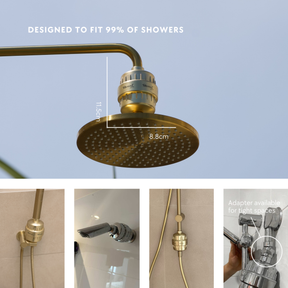 Dual Silver and Gold Shower Filter and Refill Bundle