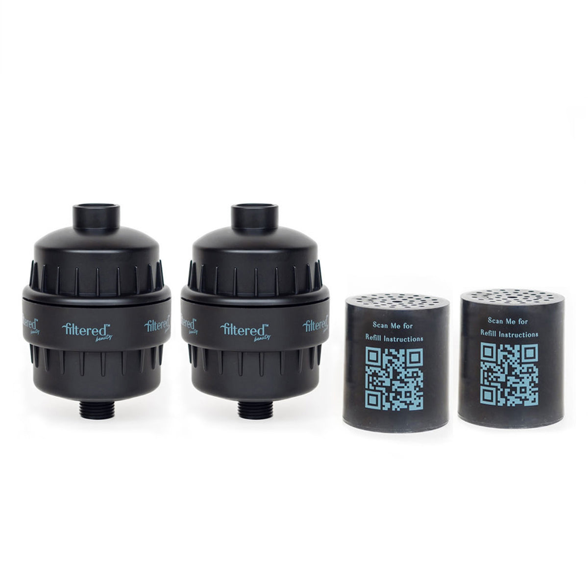 PRE-ORDER Dual Black Shower Filter and Refill Bundle